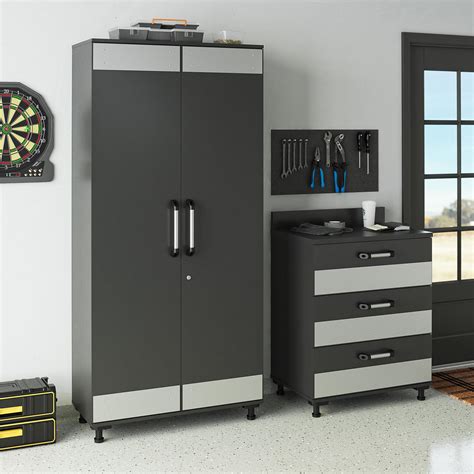 Systembuild Evolution Boss Steel Grey Tall Storage Cabinet